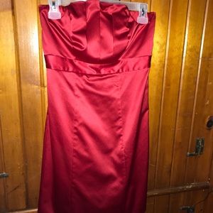 Red Strapless Dress